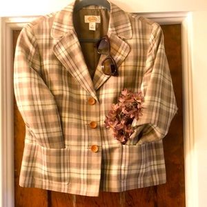 Talbots Sophisticated Plaid Jacket -  Size 10